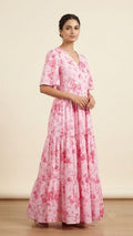 PINK TIERED DRESS