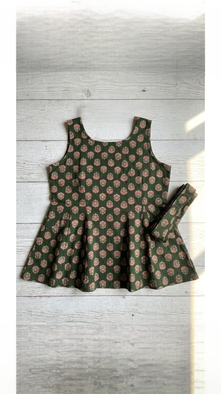 OLIVE GREEN PEPLUM TOP